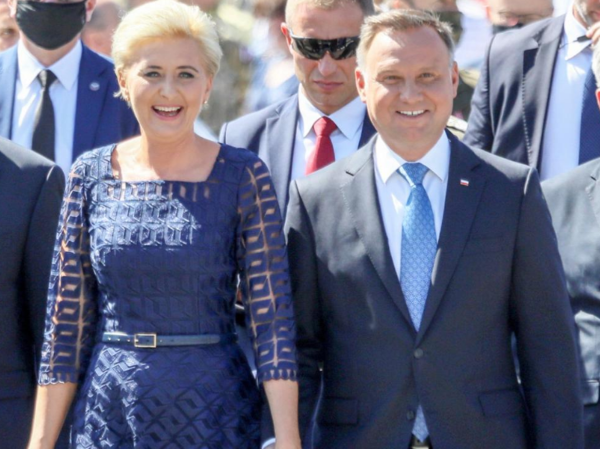 Agata Duda i Andrzej Duda na uroczystościach z okazji Święta Wojska Polskiego