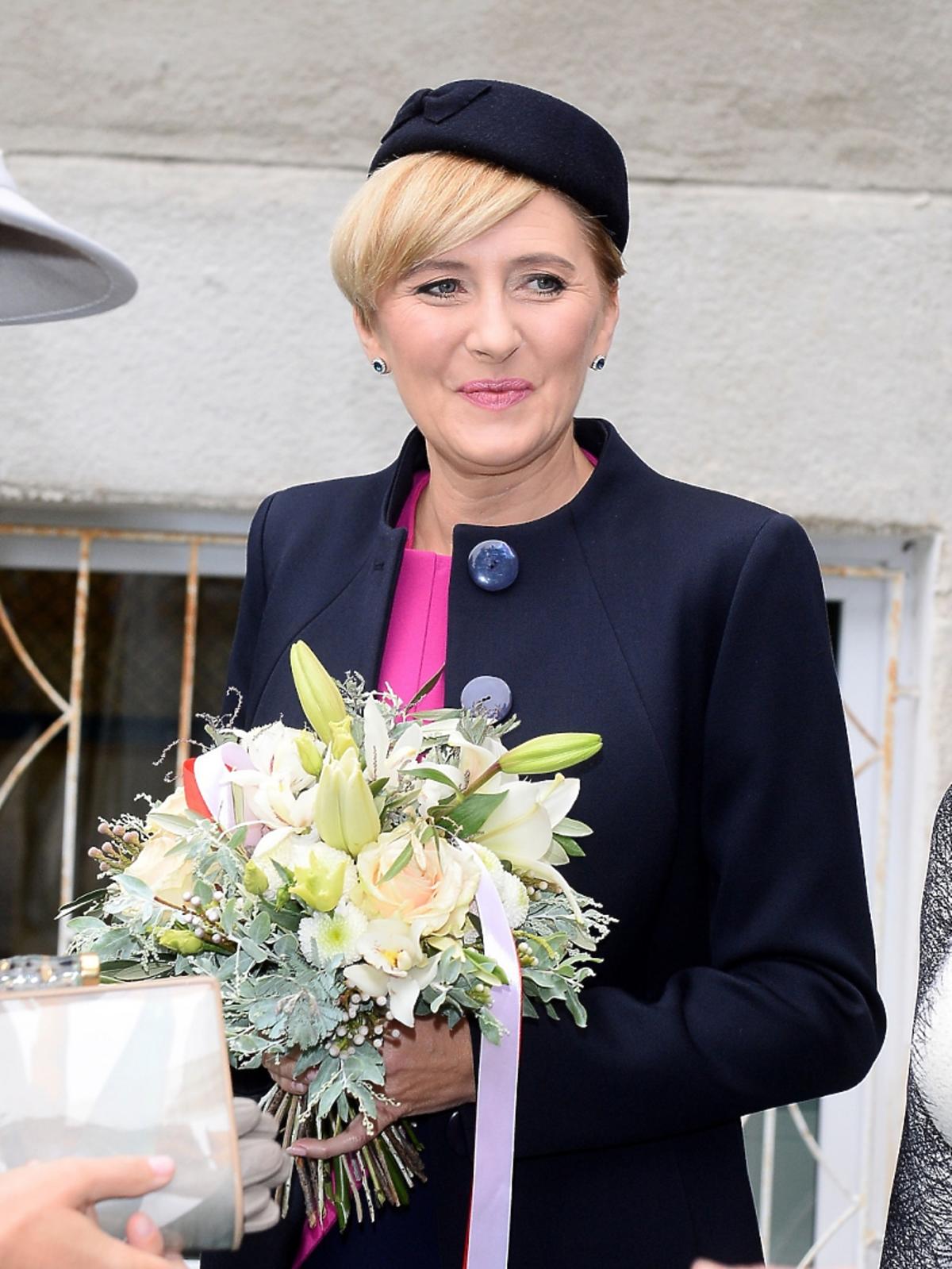 Agata Duda i królowa Matylda w szkole