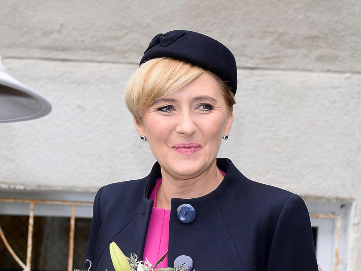 Agata Duda i królowa Matylda w szkole