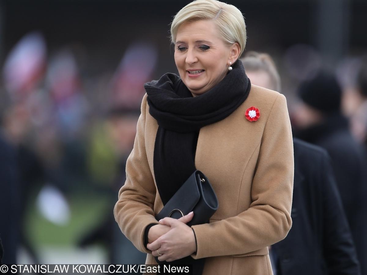 Agata Duda na obchodach Święta Niepodległości