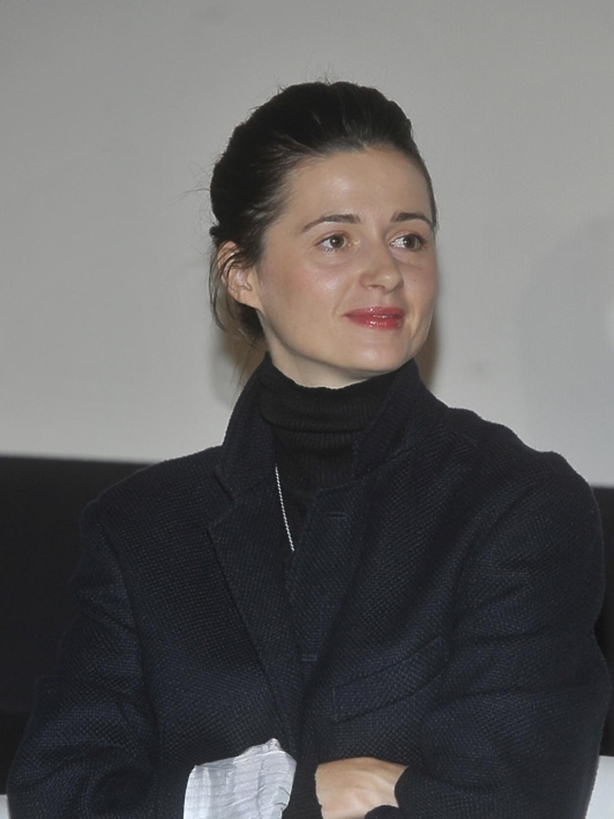Agnieszka Grochowska na konferencji prasowej filmu 