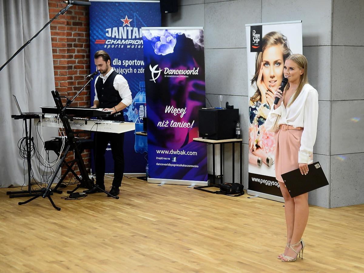 Agnieszka Kaczorowska na otwarciu szkoły