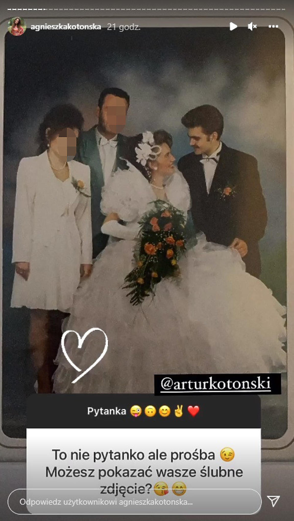 Agnieszka Kotońska pokazła zdjęcie ze ślubu