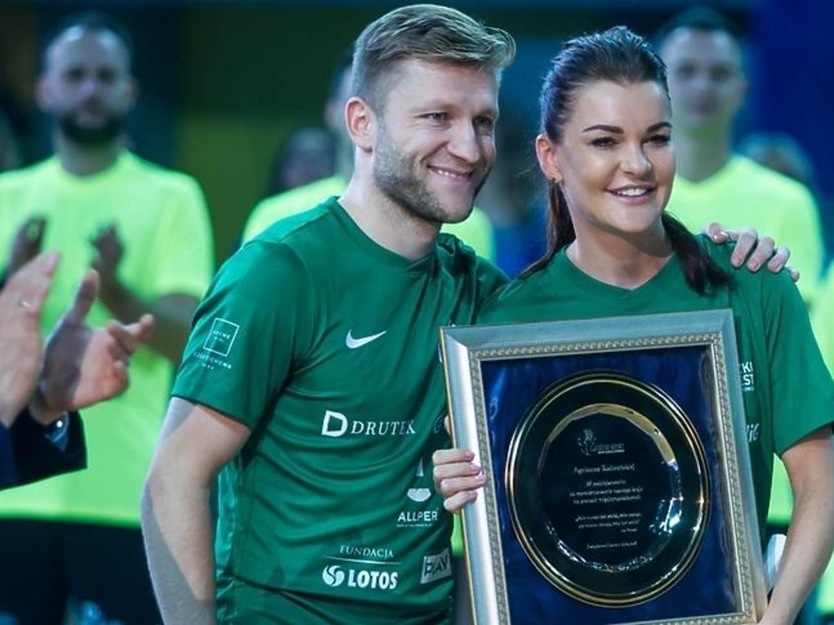 Agnieszka Radwańska na charytatywnym turnieju piłkarskim