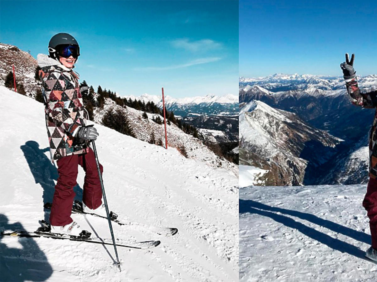 Agnieszka Sienkiewicz na nartach w alpach