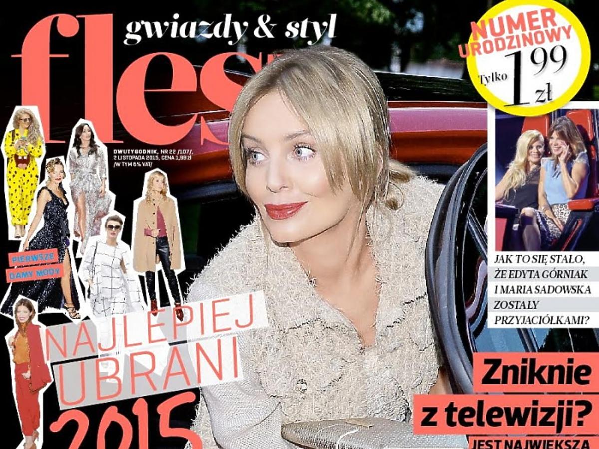 Agnieszka Szulim na okładce Flesza listopad 2015