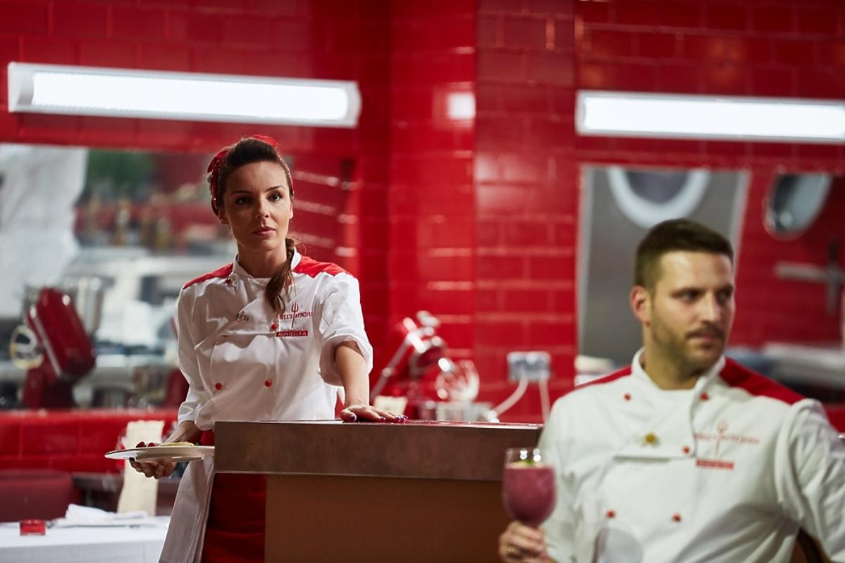 Agnieszka Włodarczyk i Mikołaj Krawczyk w Hell's Kitchen