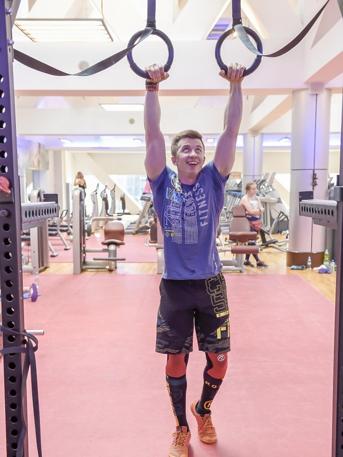 Alan Andersz podczas przygotowań do Reebok Fitness Camp 2015