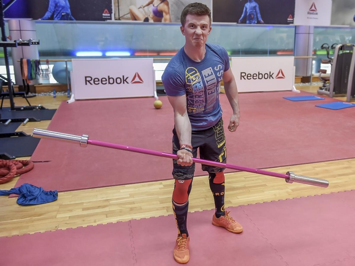 Alan Andersz podczas przygotowań do Reebok Fitness Camp 2015