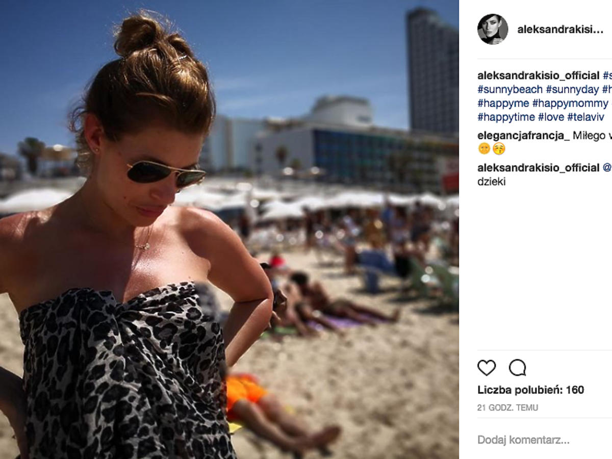 Aleksandra Kisio w ciąży na wakacjach