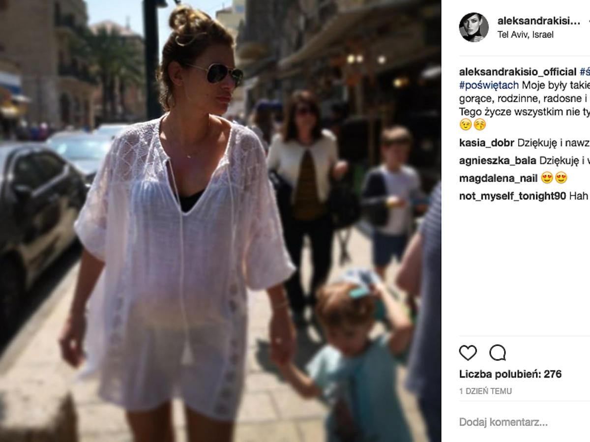 Aleksandra Kisio w ciąży na wakacjach