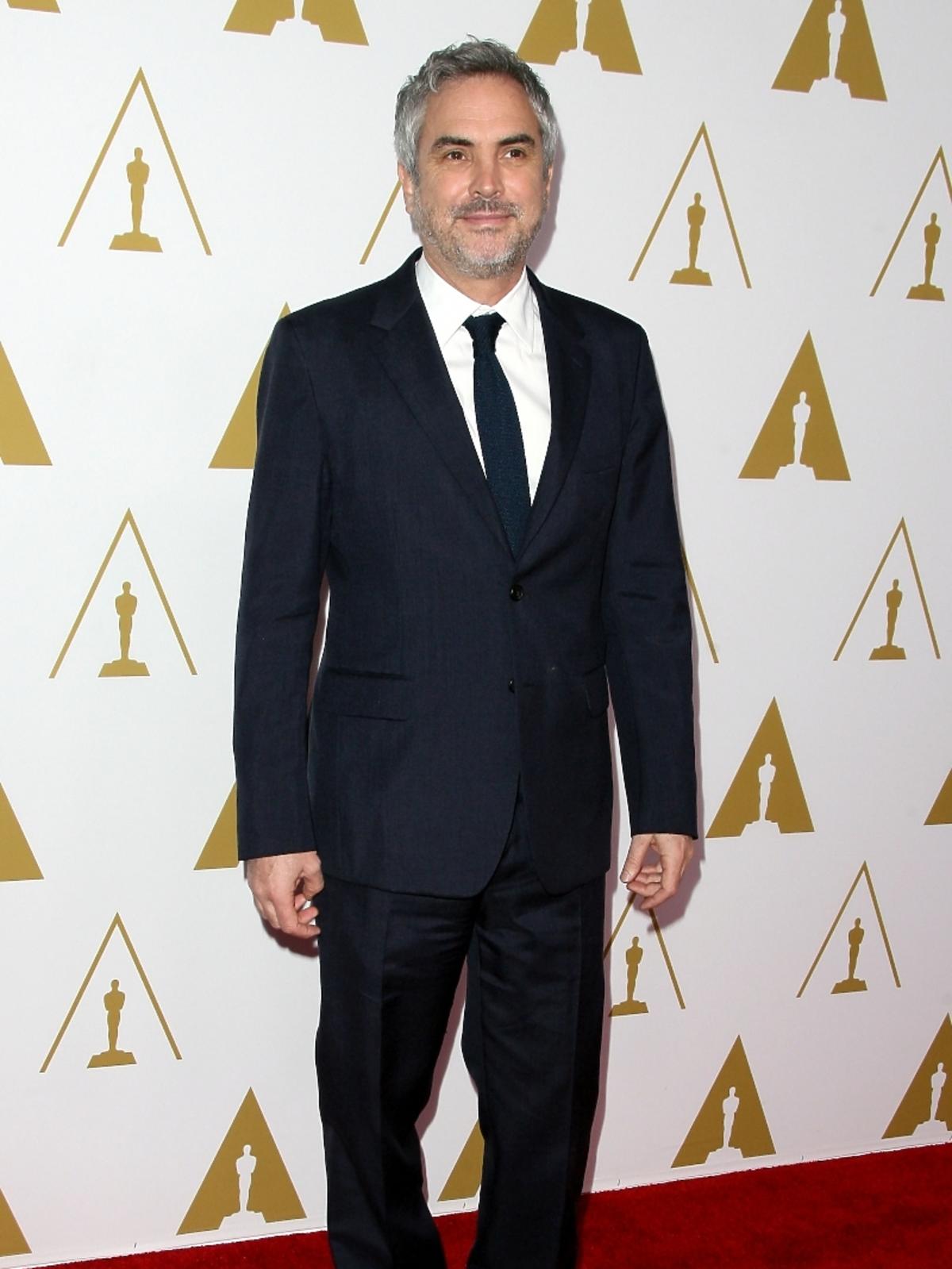 Alfonso Cuaron podczas konferencji prasowej nominacji do Oscarów 2014