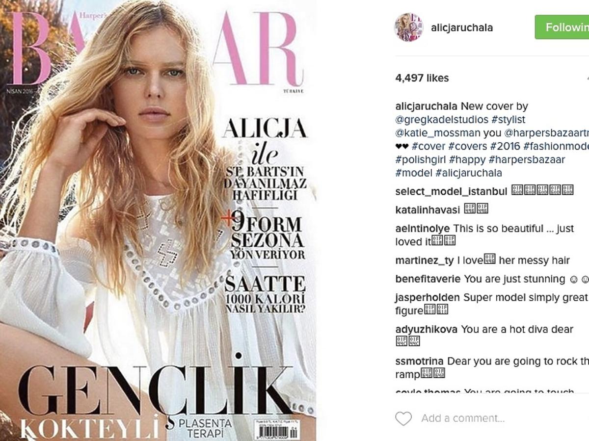 Alicja Ruchała na okładce