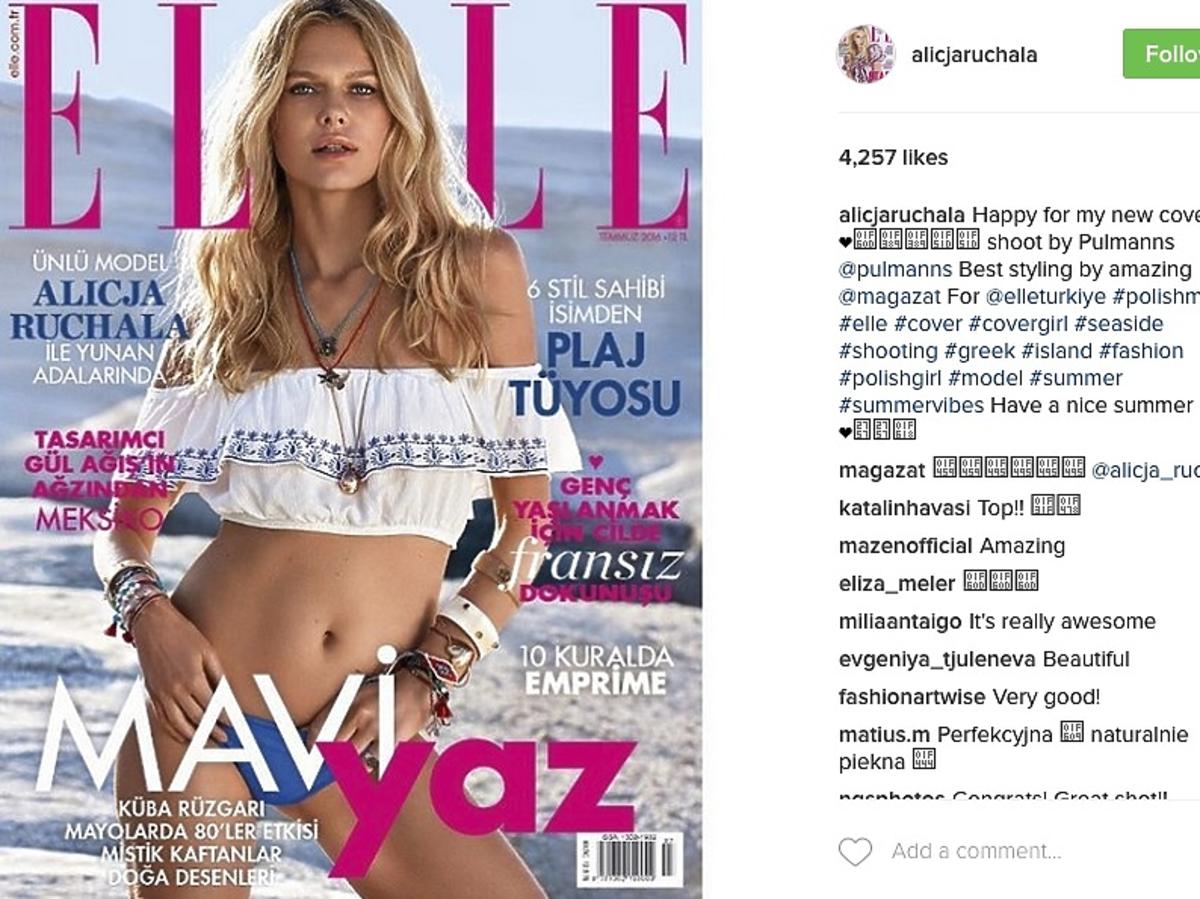 Alicja Ruchała na okładce
