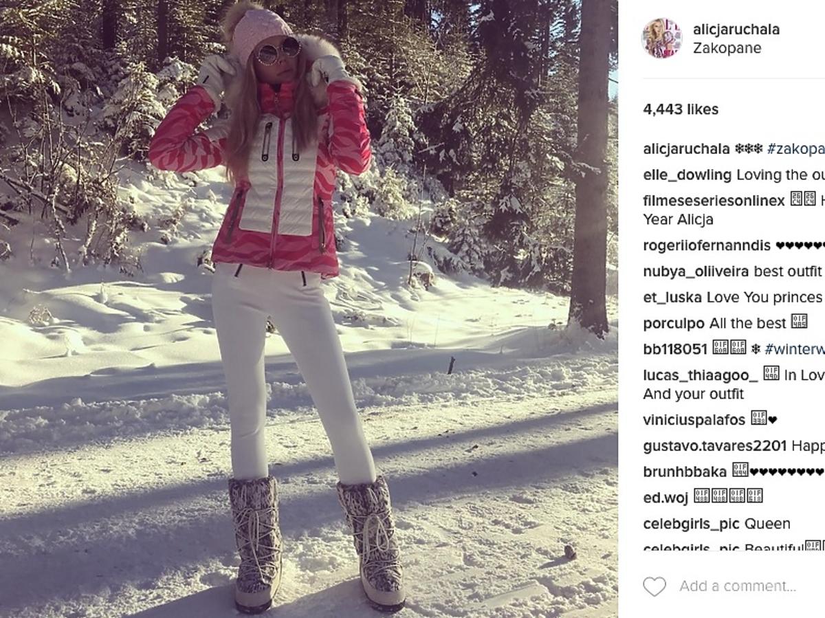 Alicja Ruchała w Zakopanem na tle gór