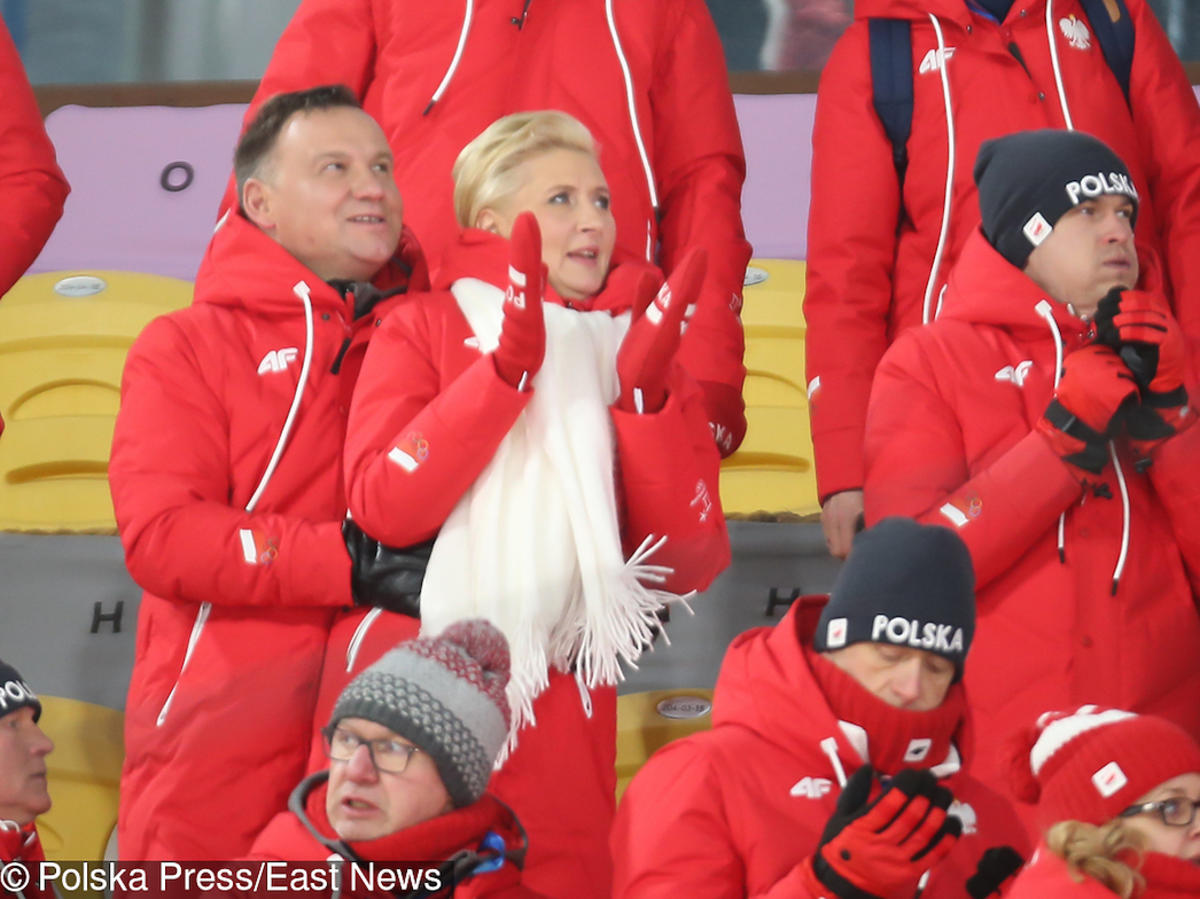 Andrzej Duda i Agata Duda na Zimowych Igrzyskach Olimpijskich w Korei Południowej.