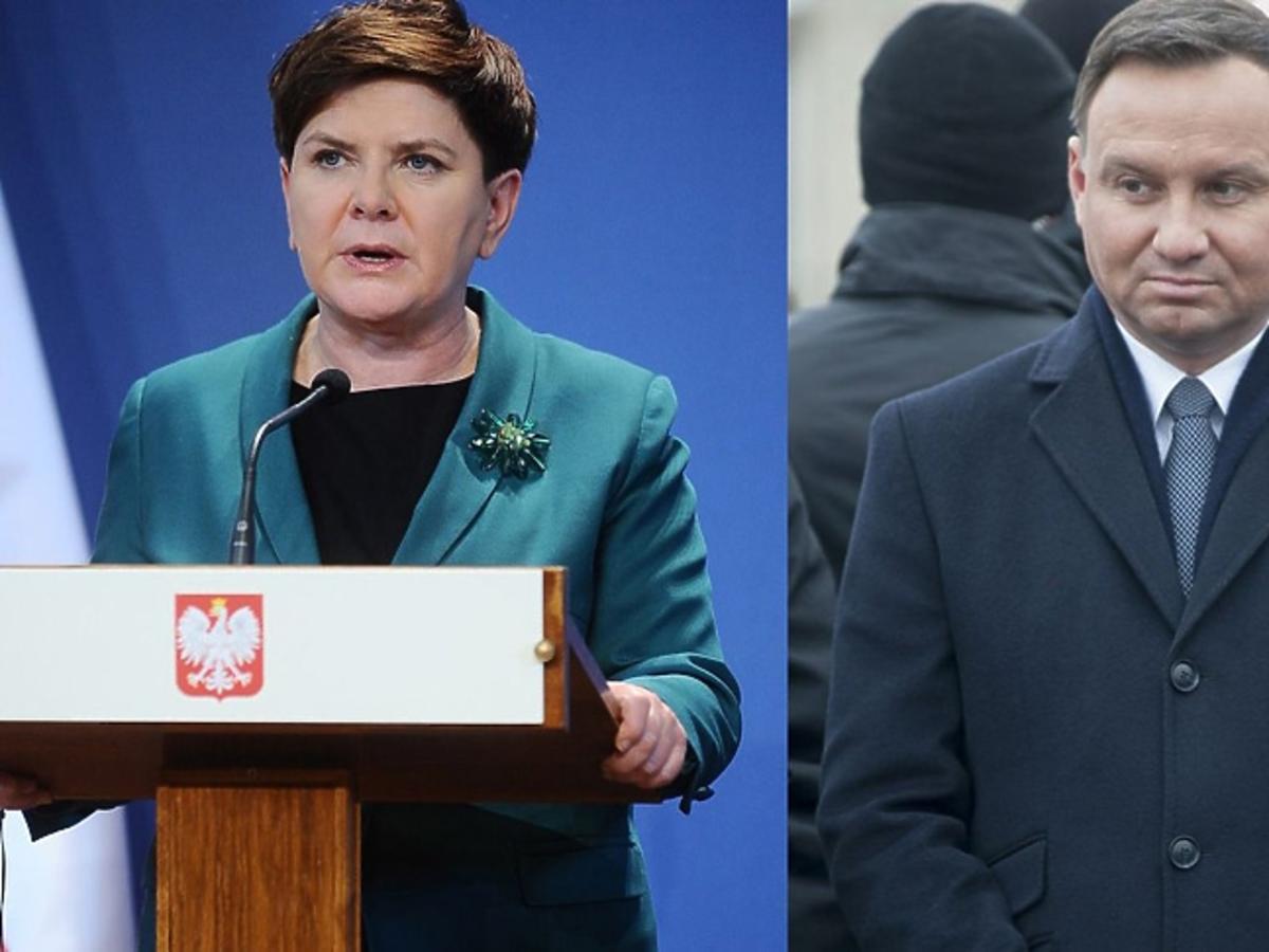 Andrzej Duda i  Beata Szydło skladają kondolencję rodzinom ofiar zamachów w Brukseli