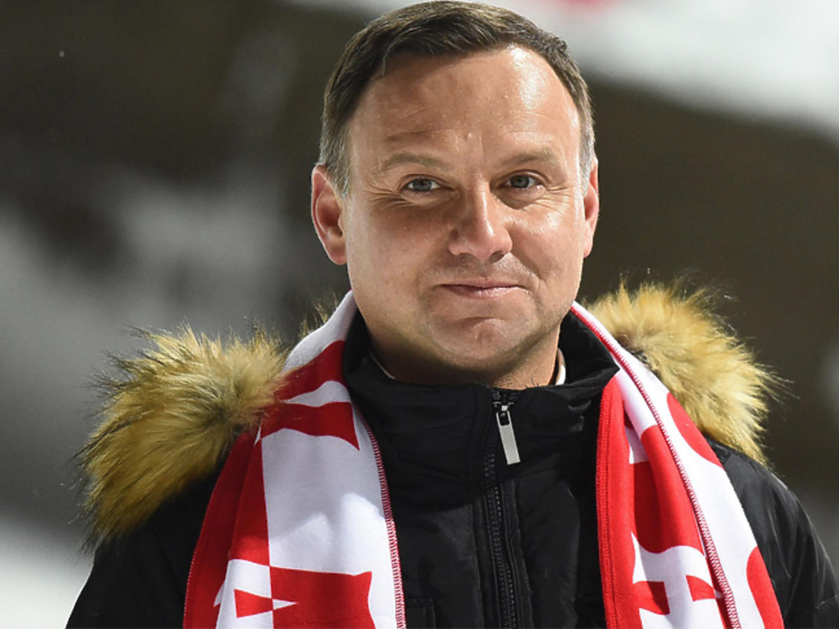 Andrzej Duda w kurtce