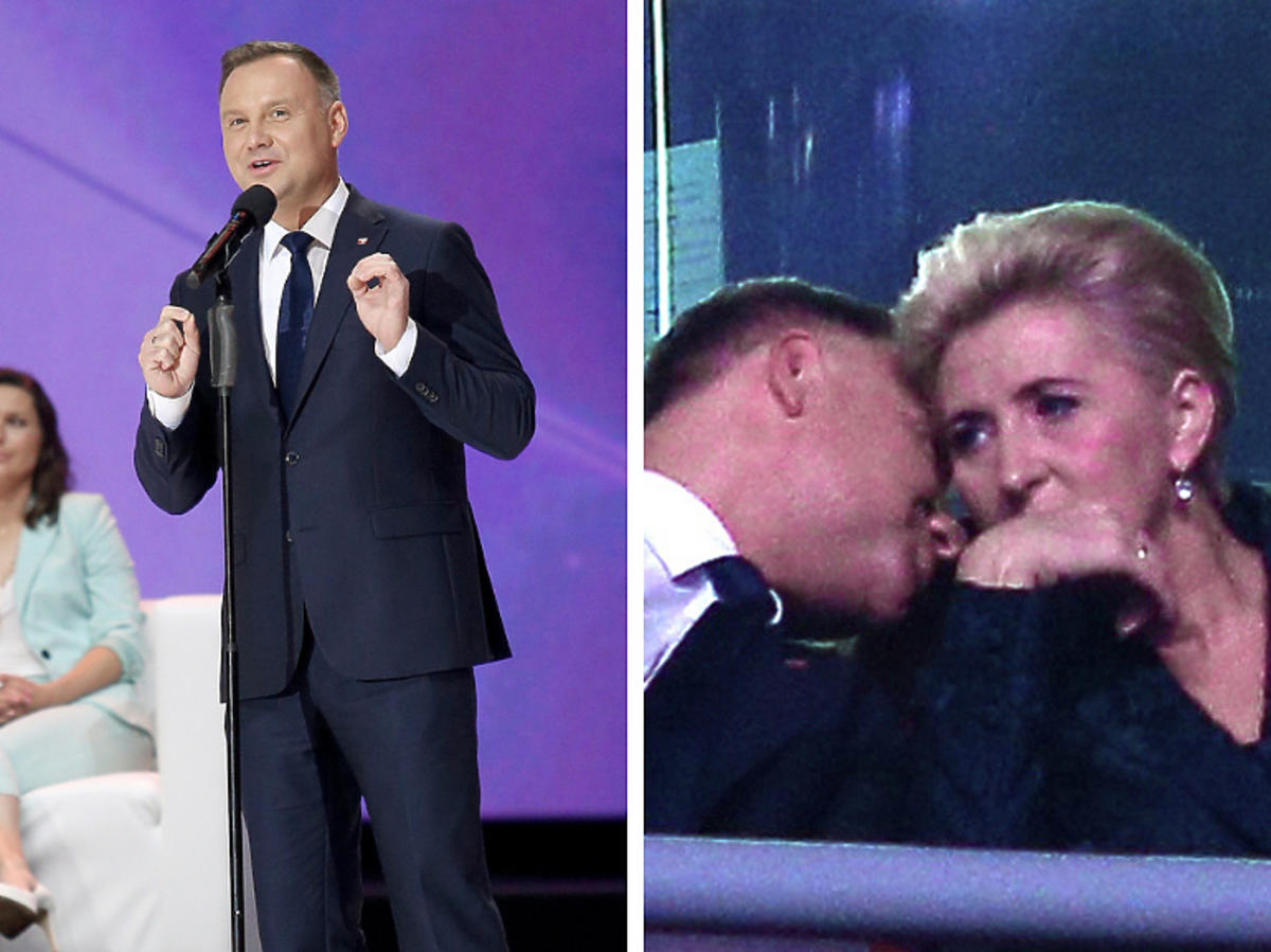 Andrzej Duda z żoną na benefisie Agnieszki Radwańskiej