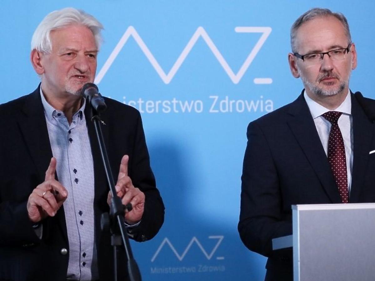 Andrzej Horban i Adam Niedzielski na konferencji prasowej