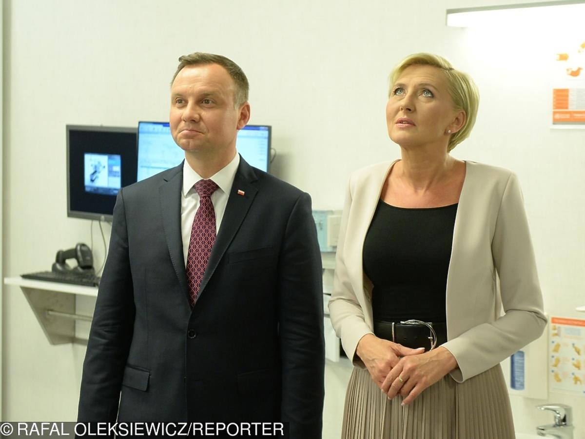 Andrzej i Agata Dudowie na otwarciu Zakładu Radioterapii