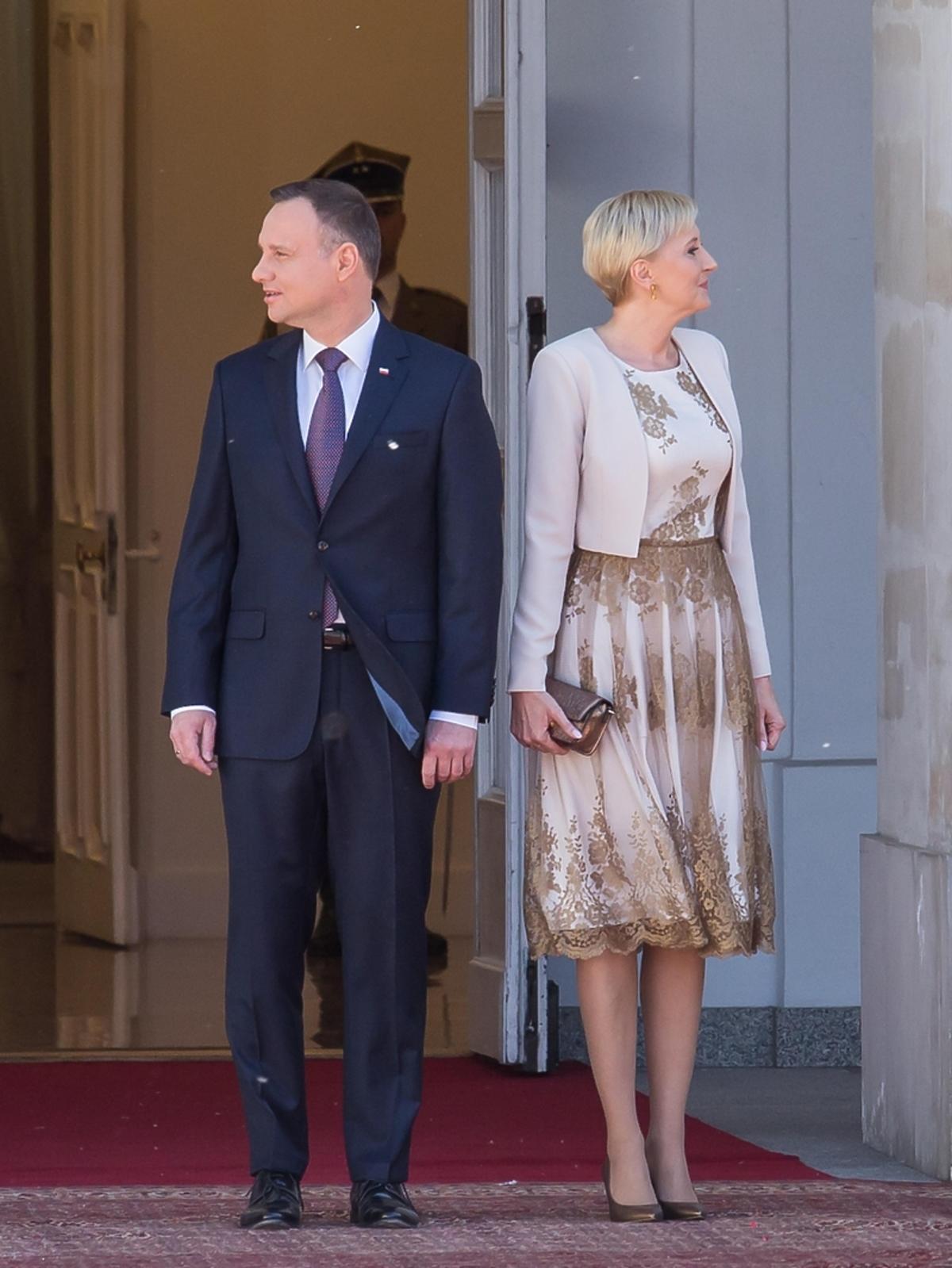 Andrzej i Agata Dudowie na spotkaniu z prezydentem Niemiec 