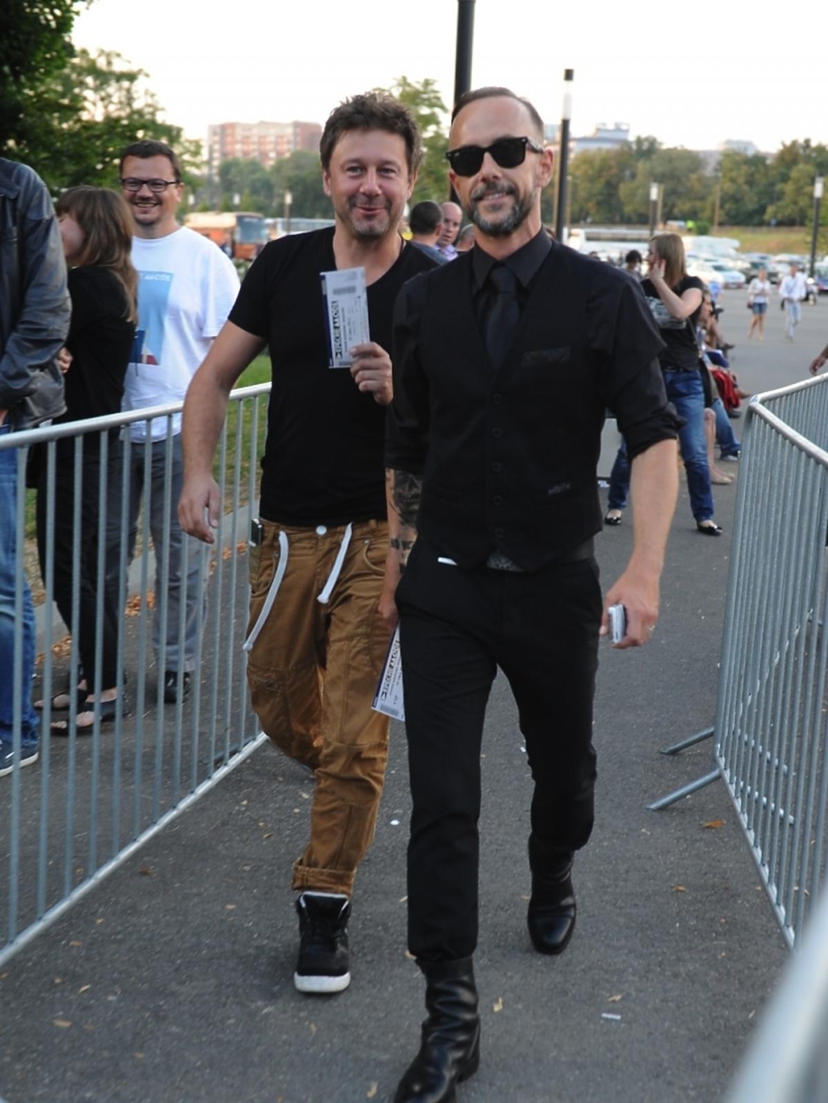 Andrzej Piaseczny i Nergal na koncercie Depeche Mode w Warszawie