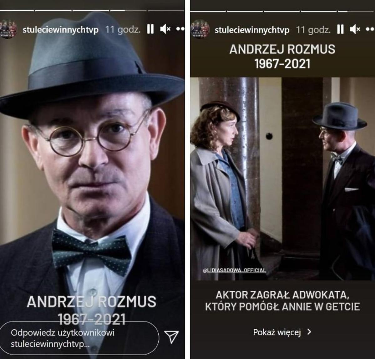 Andrzej Rozmus na planie serialu Stulecie Winnych