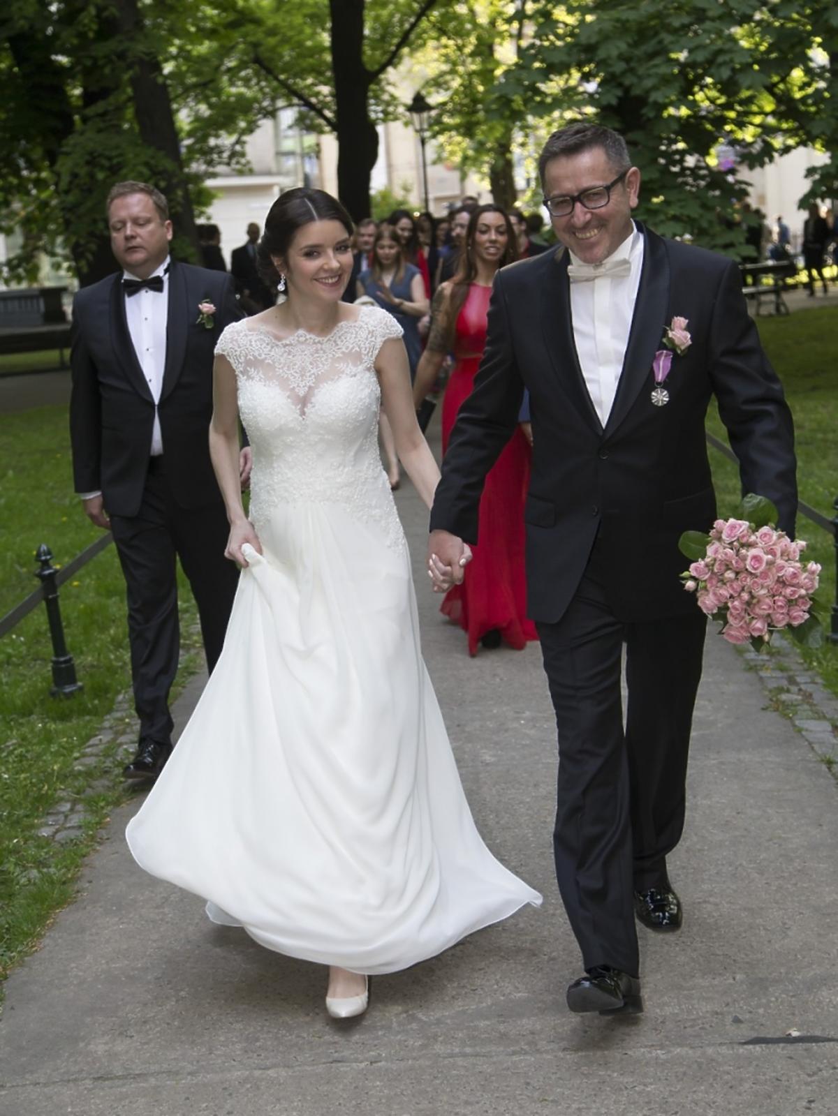 Andrzej Sołtysik i Patrycja Czop w ślubnej sukni