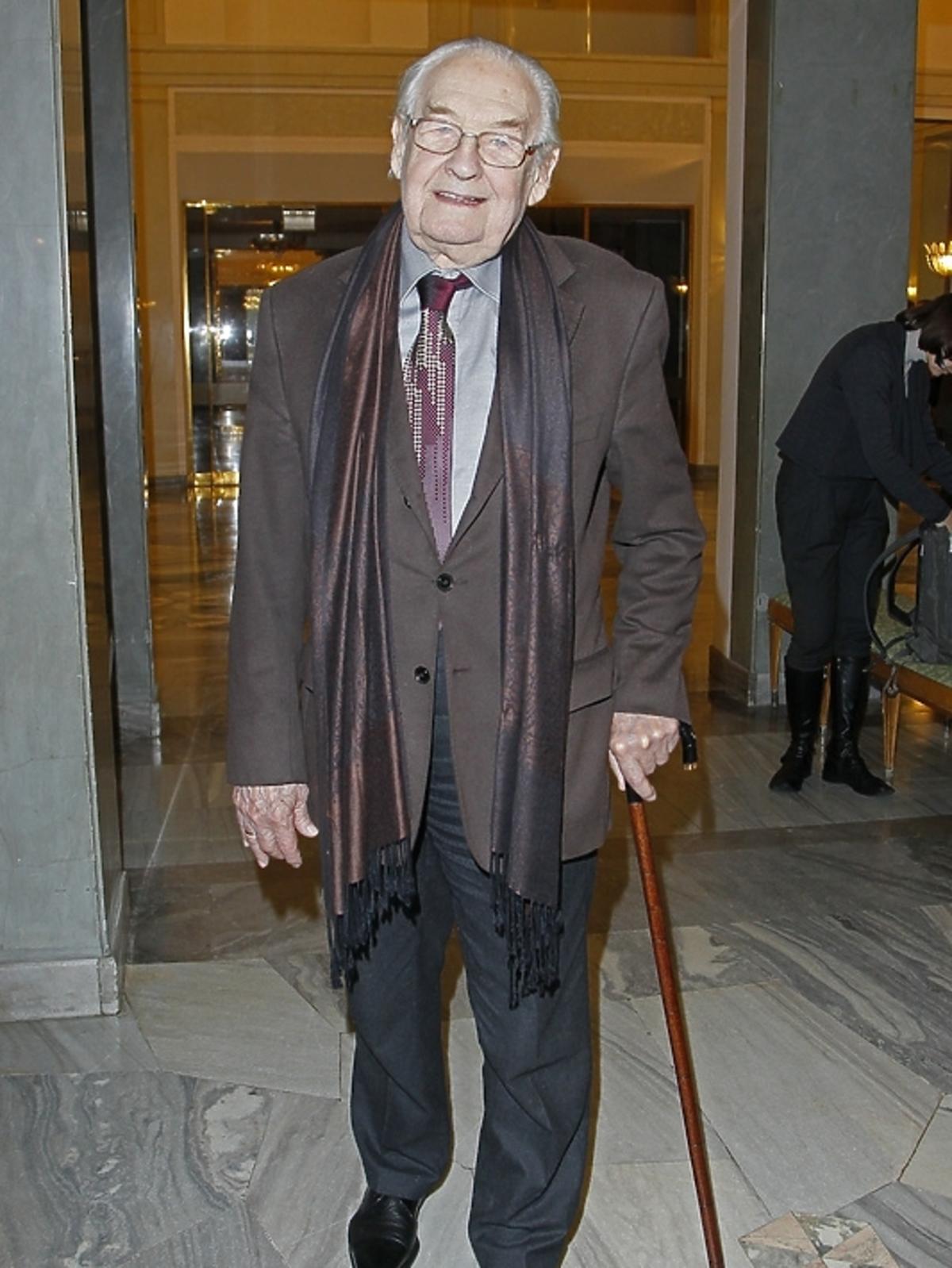 Andrzej Wajda na premierze filmu 