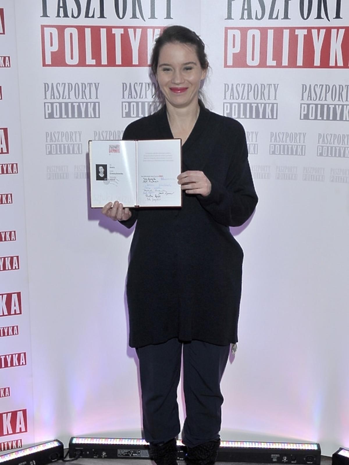 Aneta Grzeszykowska na gali Paszporty Polityki 2014