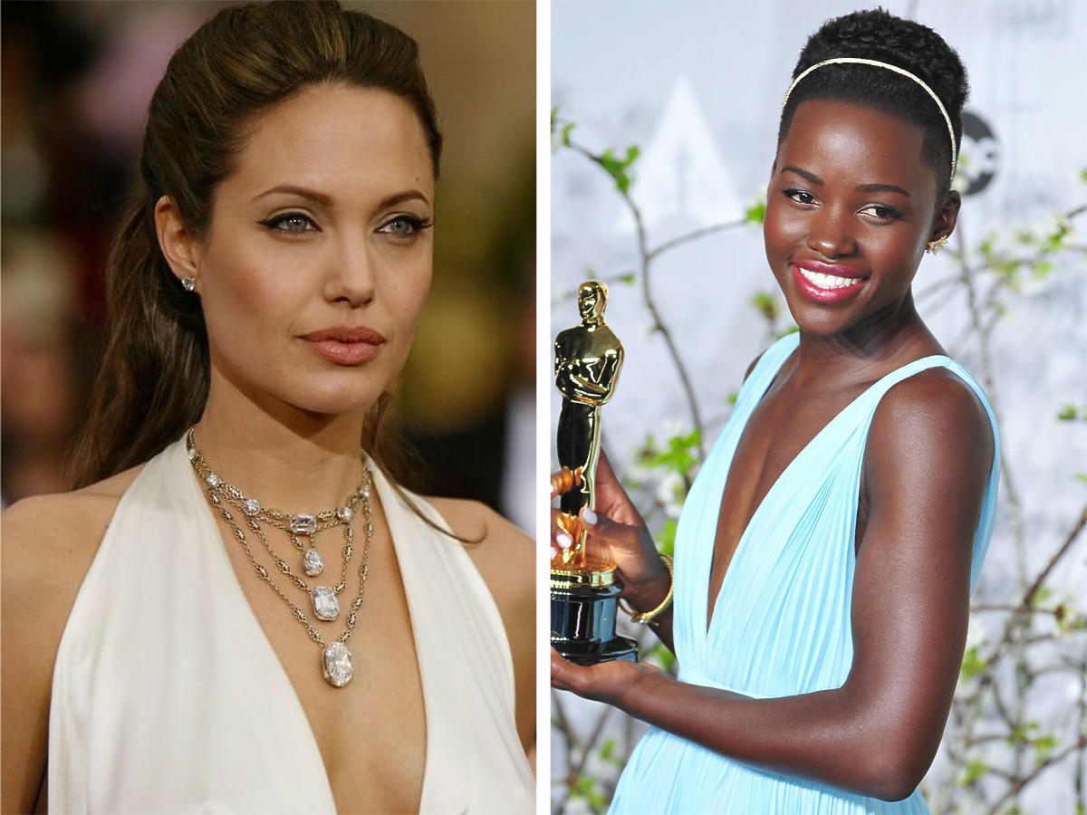 Angelina Jolie, Lupita Nyong'o najpiękniejsze kreacje na Oscarach