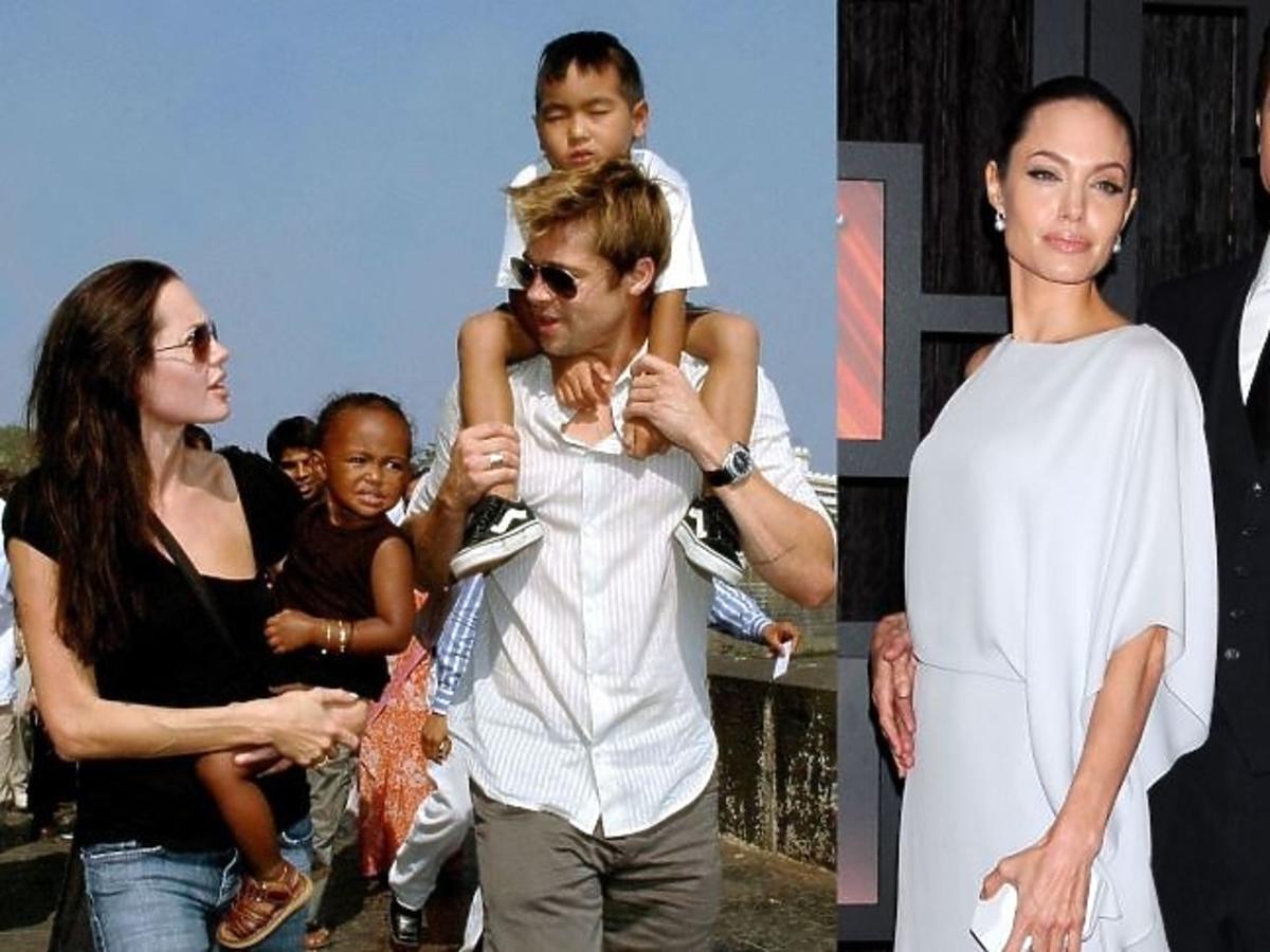 Angelina Jolie w czarnej bluzce