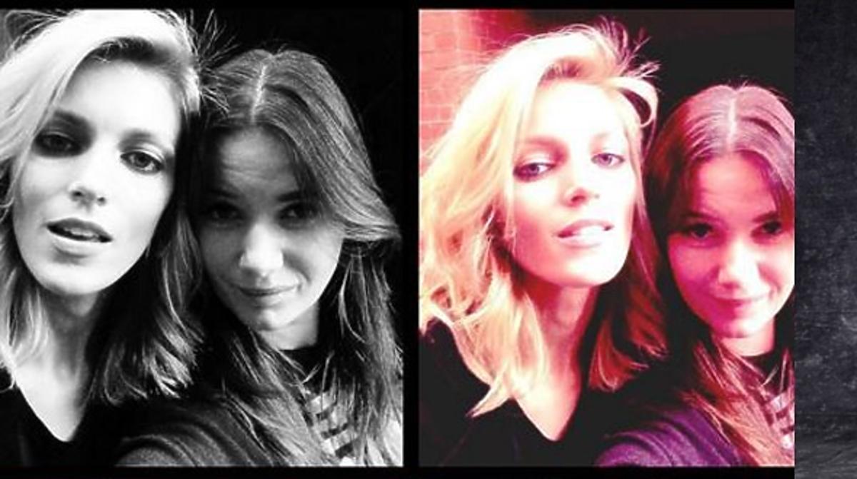 Anja Rubik i Karolina Malinowska na jeznym zdjęciu w rozpuszczonych włosach