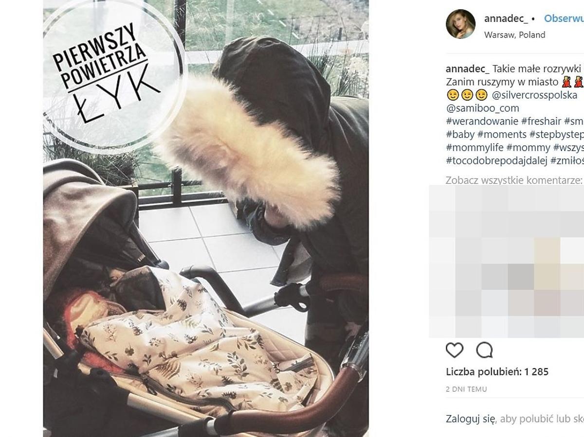 Anna Dec pokazała wózek dziecka