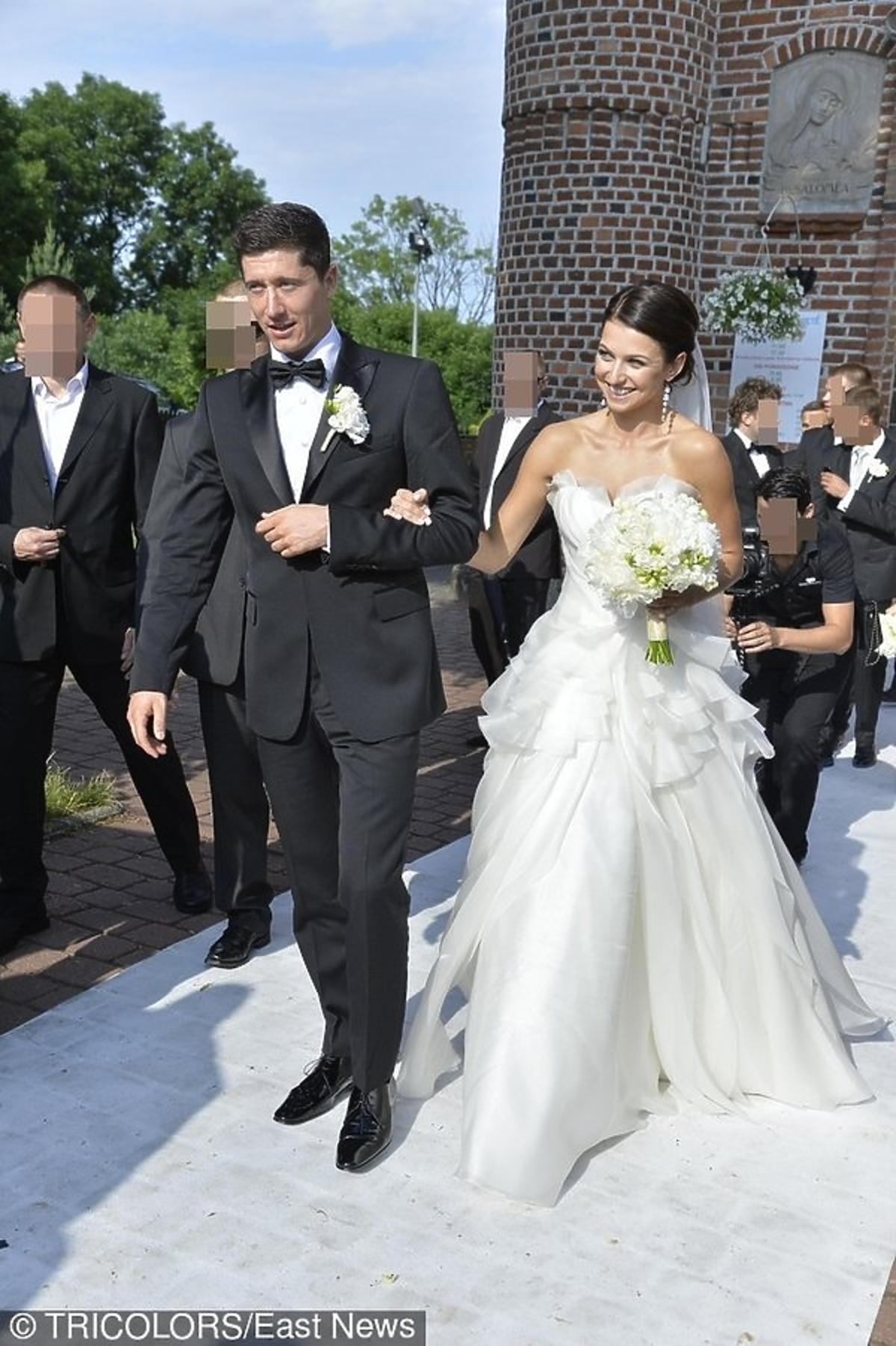 Anna Lewandowska i Robert Lewandowski na ślubie