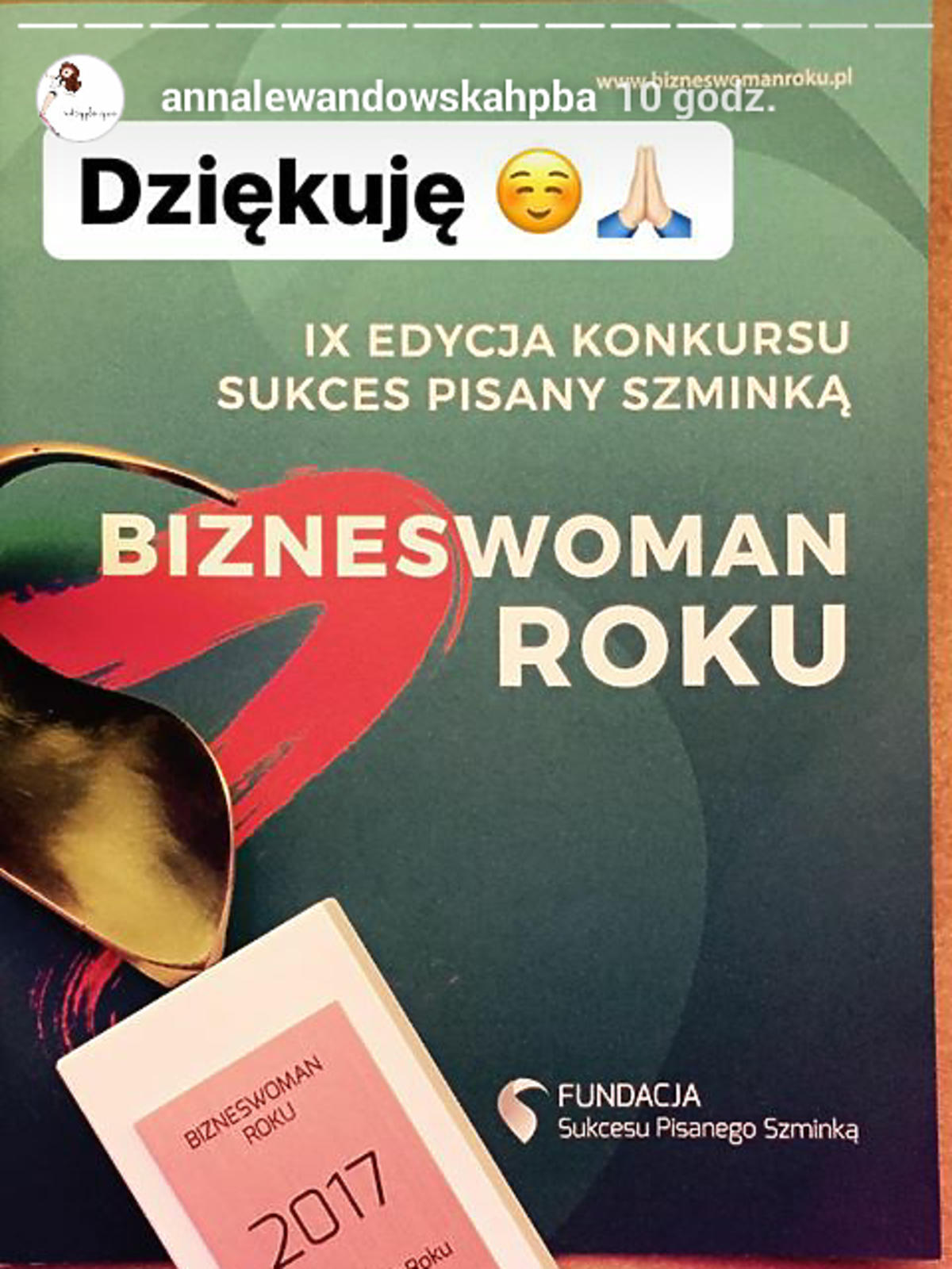 Anna Lewandowska influencerką roku 2017