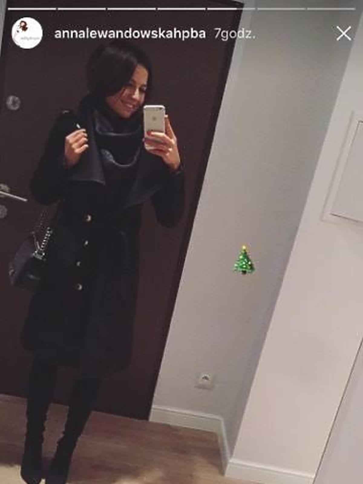Anna Lewandowska na chrzcinach