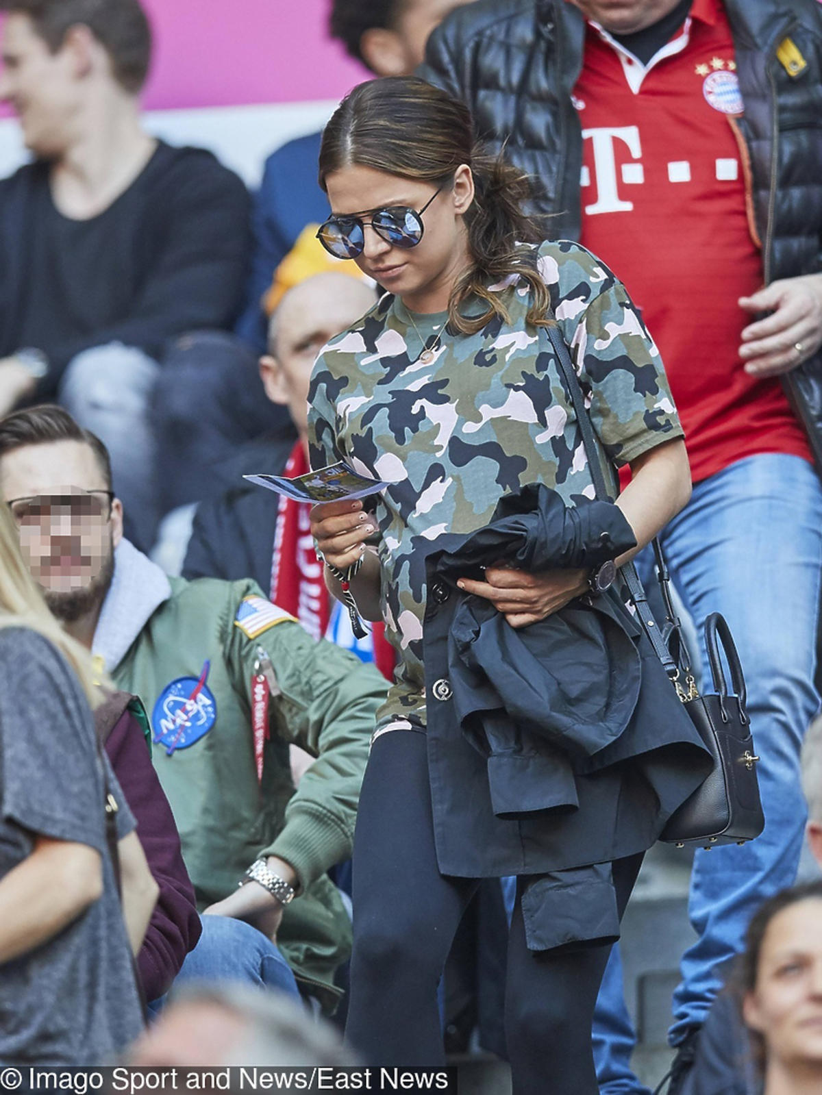Anna Lewandowska na meczu Bayernu