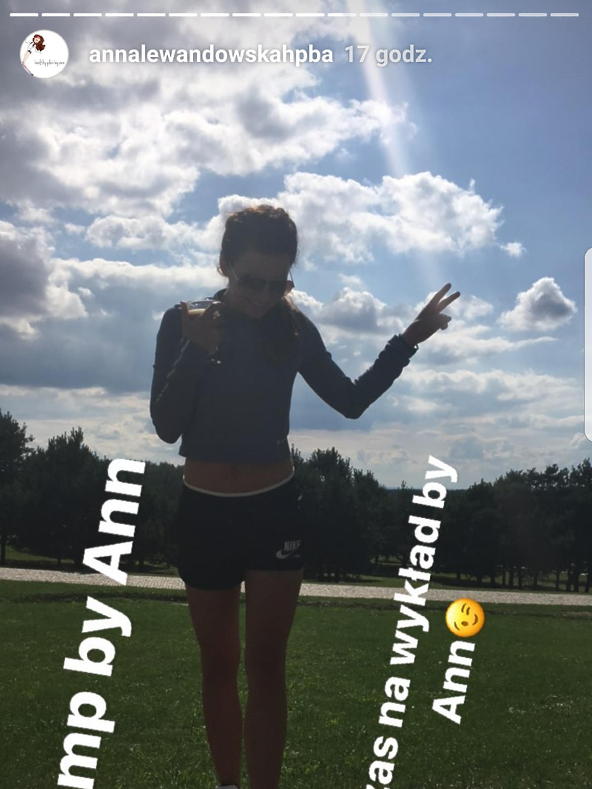 Anna Lewandowska na obozie treningowym