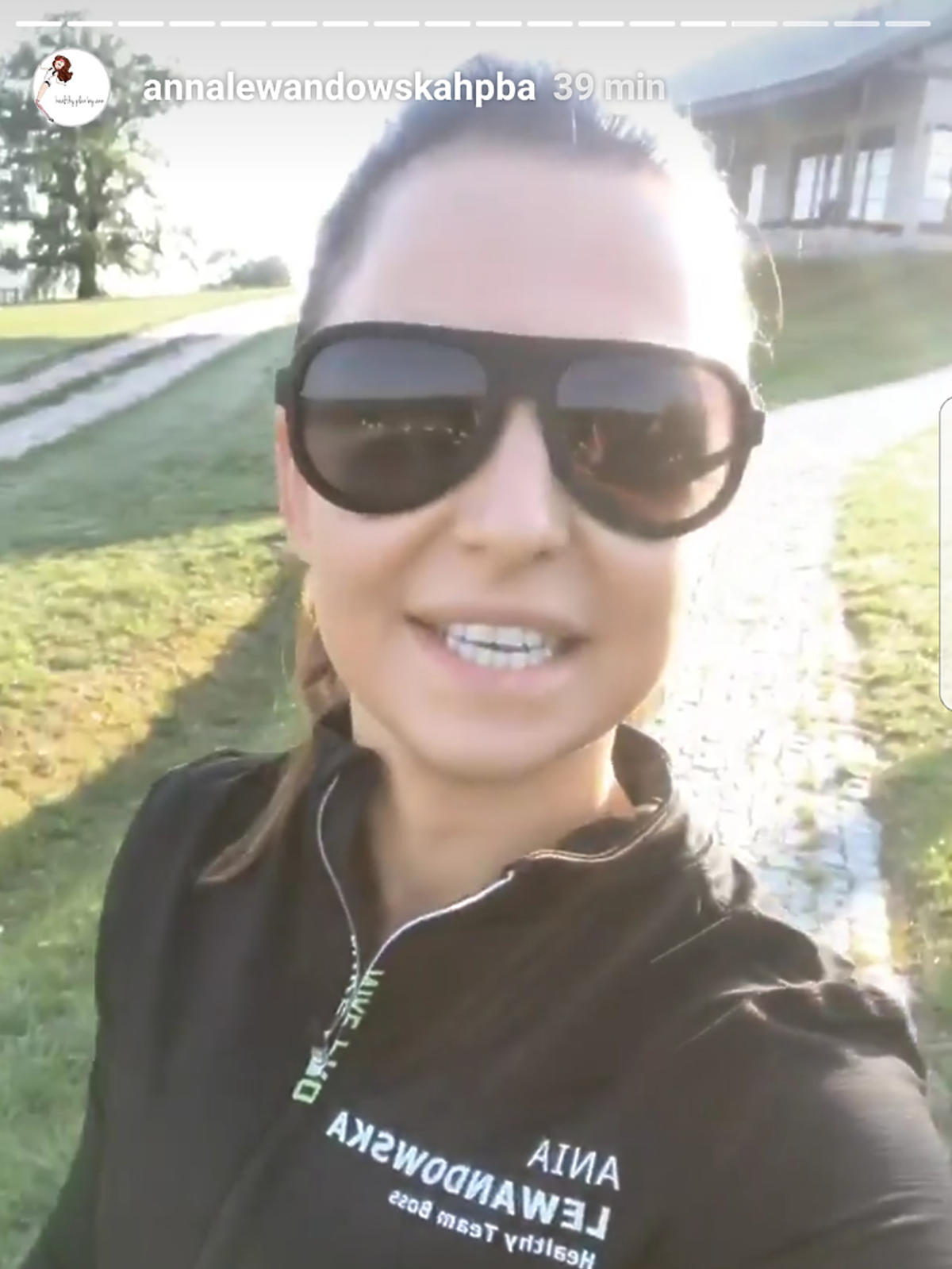 Anna Lewandowska na obozie treningowym