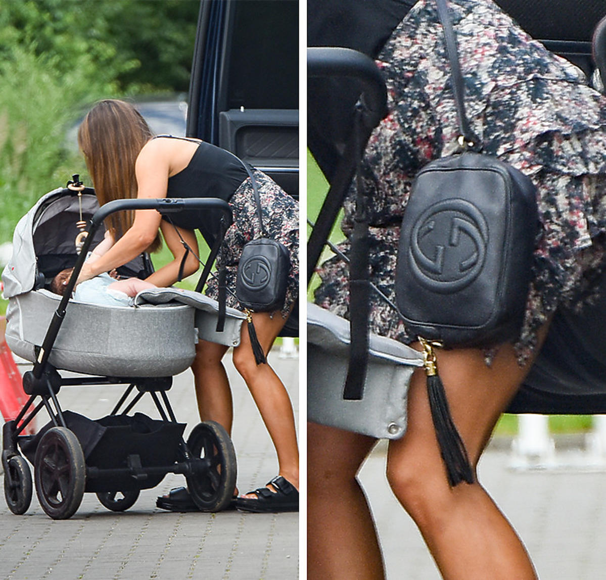 Anna Lewandowska na spacerze z córkami. Ma torebkę Gucci za ponad 4200 zł