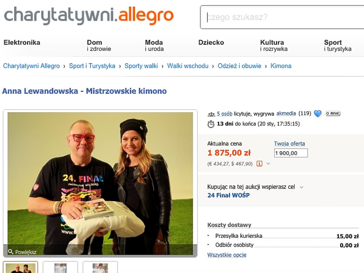 Anna Lewandowska oddała na WOŚP swoje kimono