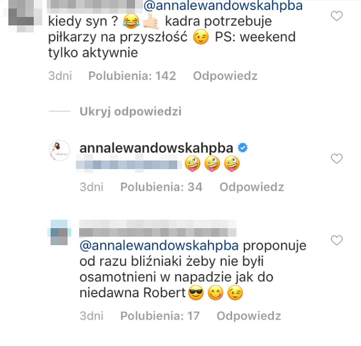 Anna Lewandowska odpowiada na komentarz o ciąży