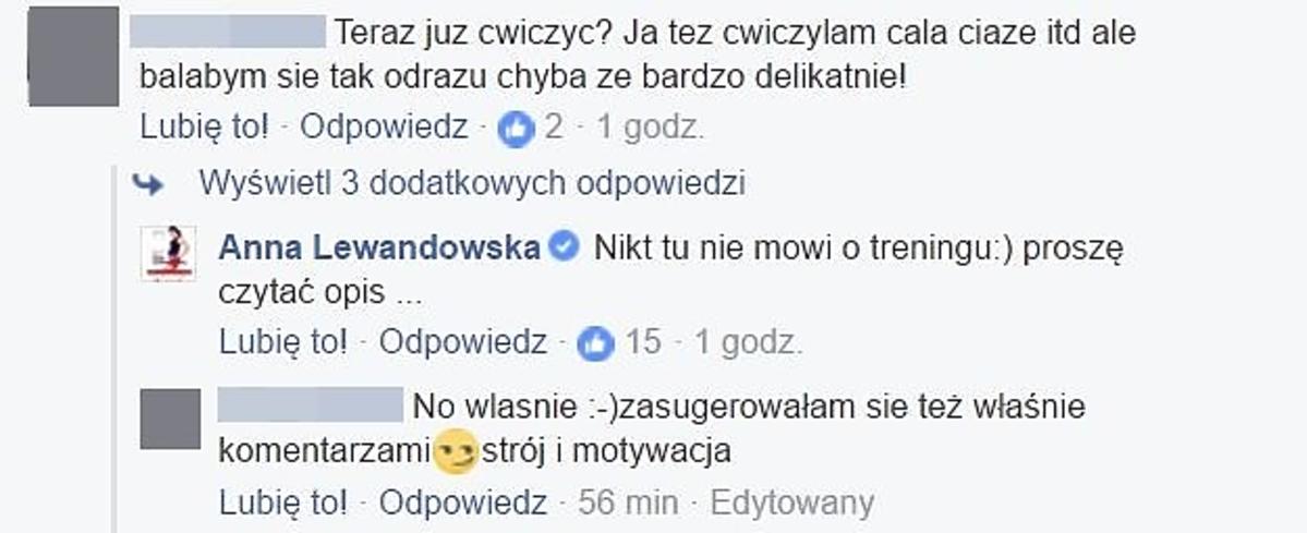 Anna Lewandowska odpowiada na krytyczne komentarze internautów