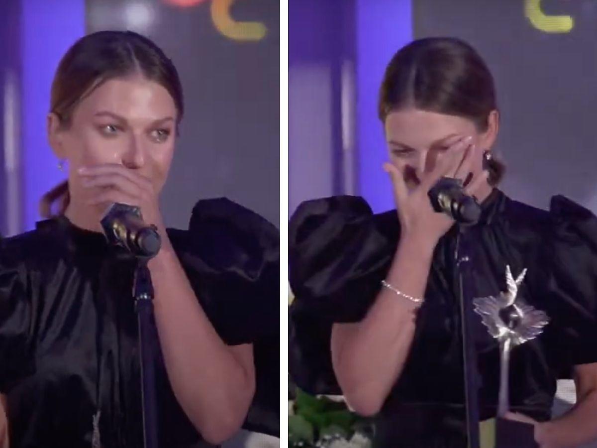 Anna Lewandowska płacze po otrzymaniu nagrody na ShEO Awards 2021