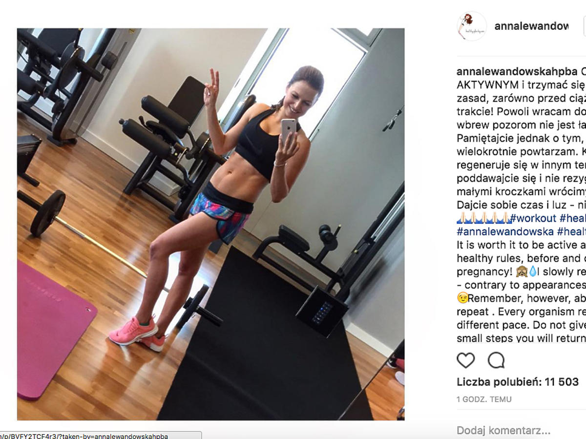 Anna Lewandowska pokazała brzuch miesiąc po porodzie!