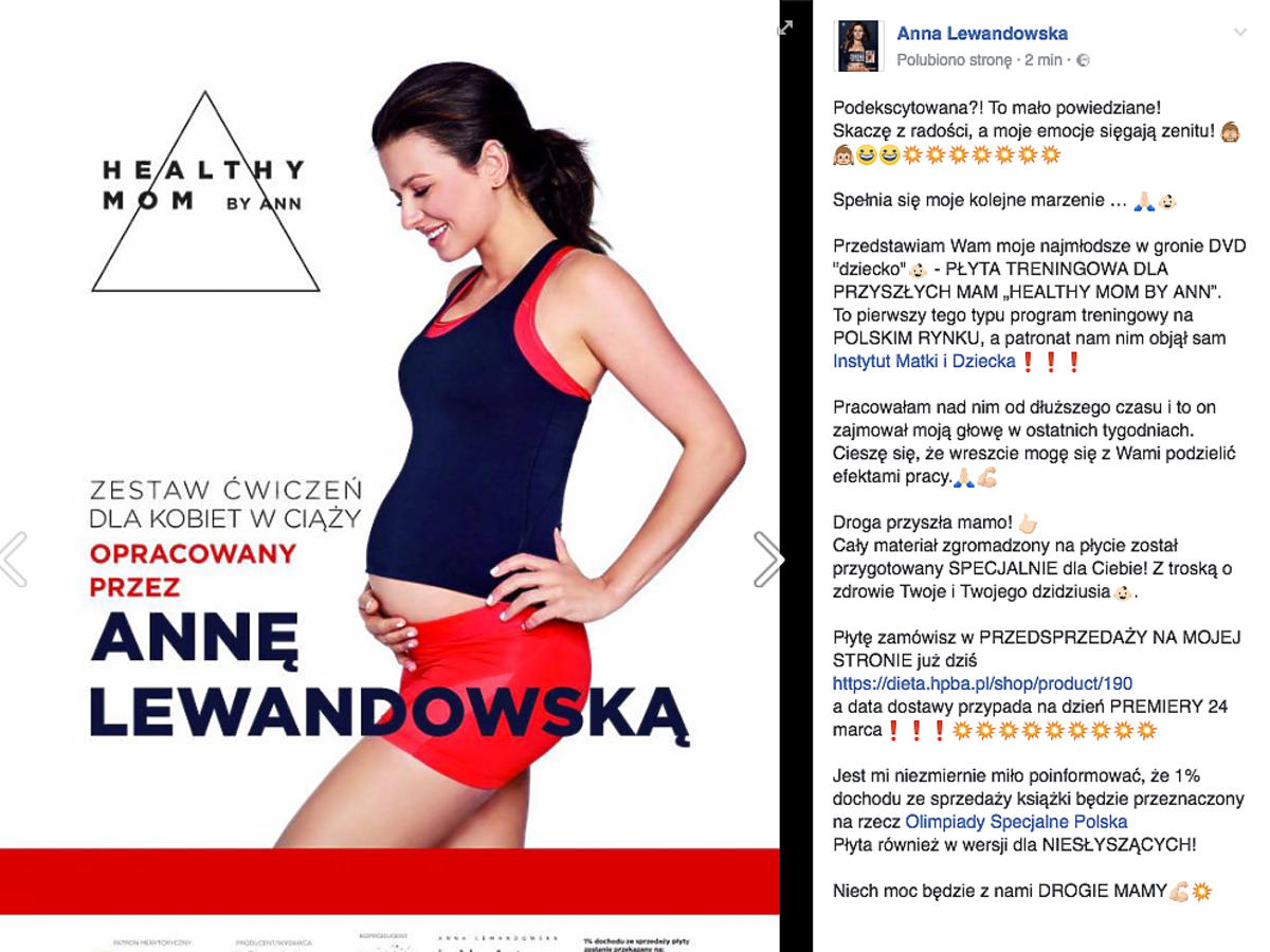 Anna Lewandowska pokazała okładkę DVD