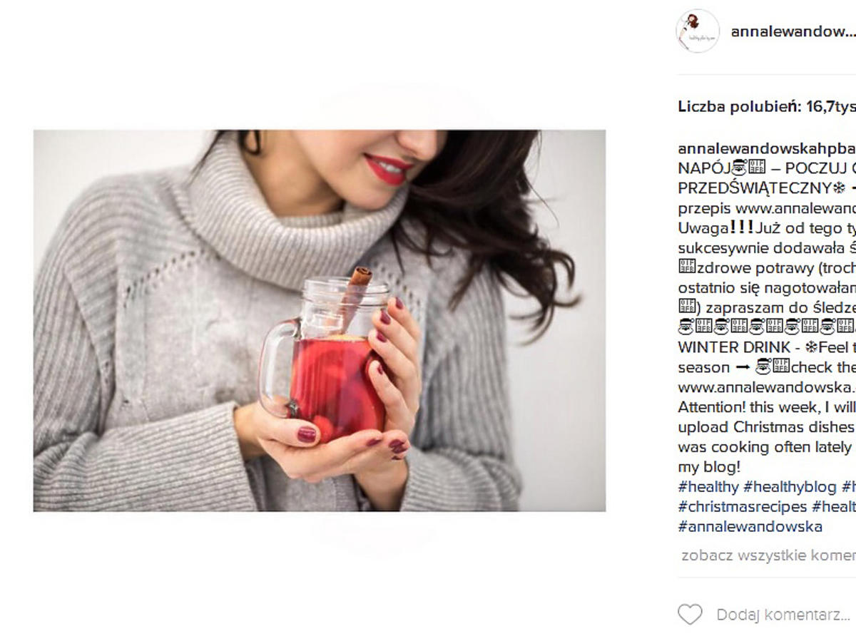 Anna Lewandowska przygotowuje się do świąt