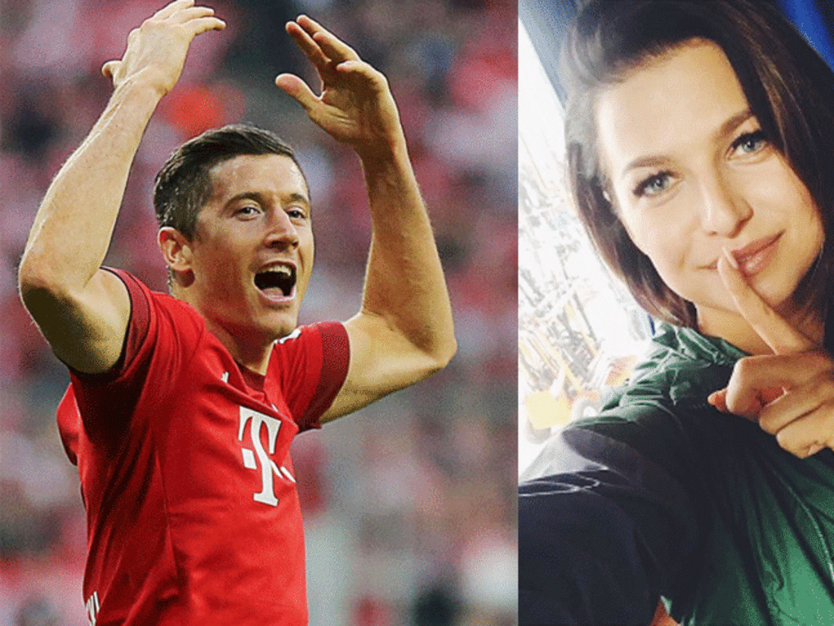 Anna Lewandowska, Robert Lewandowski cieszy się z gola